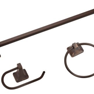 Boston Harbor 3603BVB Manhattan Bath Hardware Set, Aluminum/Steel/Zinc, Venetian Bronze, 3-Piece, For: Bathroom