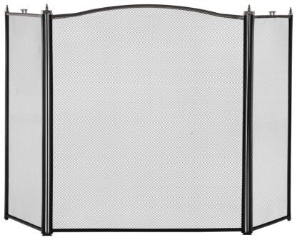 Simple Spaces C31020ASK3L 3-Panel Fireplace Screen, Antique Silver