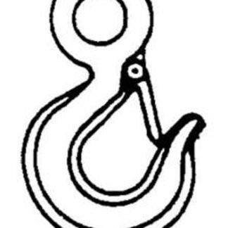 Dynaline 66147 Hoist Hook, 1-1/2 ton Working Load, Carbon Steel, Enamel Painted