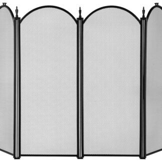 Simple Spaces S41010BK-C3L Fireplace Screen, Black