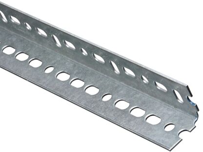 Stanley Hardware 4020BC Series N341-115 Slotted Angle Stock, 1-1/2 in L Leg, 96 in L, 0.074 in Thick, Steel, Galvanized