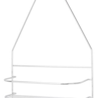 Simple Spaces SS-SC-25-CH-3L Shower Caddy, 2-Shelf, Steel, 10 in OAW, 19 in OAH, 4-1/4 in OAD, 10 lb