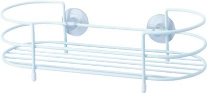 Simple Spaces SS-SC-29-PE-3L Shower Caddy, 1-Shelf, Steel, 11-5/8 in OAW, 3-1/8 in OAH, 4-1/2 in OAD, 10 lb