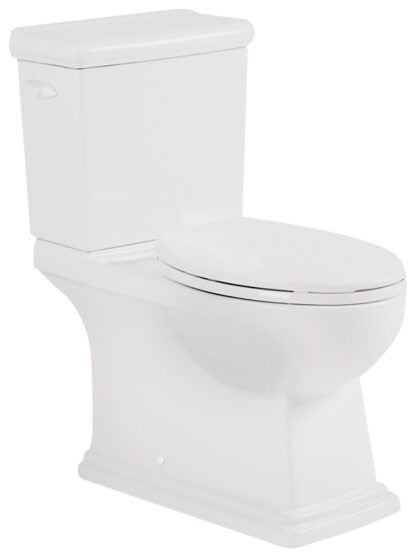 Craft + Main TL-7227-WL Toilet, Elongated Bowl, 1.28 gpf Flush, 12 in Rough-In, 17 in H Rim, Vitreous China, White