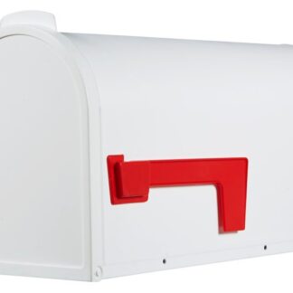 Pro-Df P9220B Curbside Mailbox, 9 cu-in, Plastic, 7 in W, 19-1/2 in D, 10 in H, White