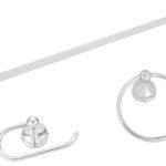 Boston Harbor 5003C Venetian Bath Hardware Set, Steel/Stainless Steel/Zinc, Chrome, 3-Piece, For: Bathroom