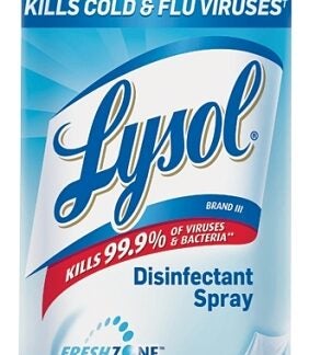 Lysol 34052-ERL Disinfectant Spray, 350 g, Liquid, Crisp Linen, Clear