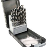 Vulcan 241040OR Plastic Case Drill Bit Set, 29-Piece, High-Speed Steel, Black Oxide/Polished