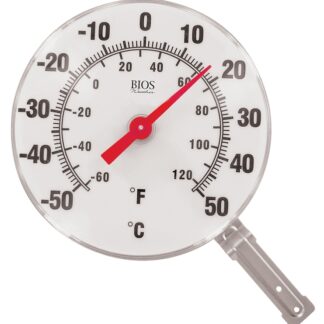 Thermor TR612 Thermometer, -60 to 120 deg F, Plastic Casing, White Casing