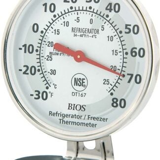 Thermor DT167 Refrigerator/Freezer Thermometer,-30 to 70 deg F