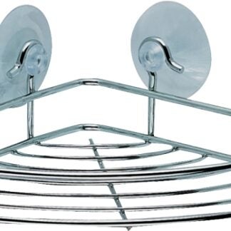 Simple Spaces SS-5881-CH-3L Shower Corner Shelf, 15 lb Max Weight Capacity, 1-Shelf, Steel, Polished Chrome