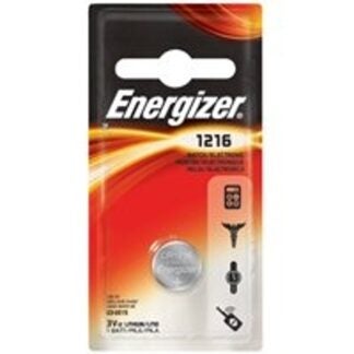 Energizer ECR1216BP Coin Cell Battery, 3 V Battery, 25 mAh, CR1216 Battery, Lithium, Manganese Dioxide Sells in Quantity of 6