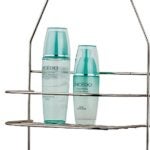 Simple Spaces SS-SC-25-NK Shower Caddy, 2-Shelf, Steel, 10 in OAW, 19 in OAH, 4-1/4 in OAD, 10 lb