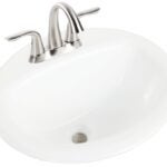 Craft + Main 130013-4W Bathroom Sink, Round Basin, 4 in Faucet Centers, 3-Deck Hole, 19 in OAW, Vitreous China