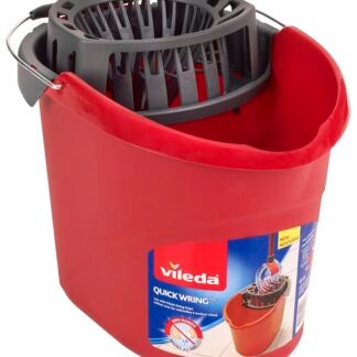 Vileda 153028 Quick Wring Bucket, 10 L Capacity, Oval, Polyethylene Bucket/Pail