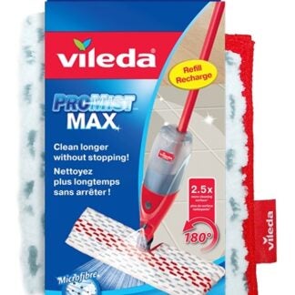 Vileda ProMist MAX 152995 Mop Refill, Microfiber Cloth, Blue/White