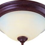 Boston Harbor BRT-ATE1013-RB Three Light Flush Mount Ceiling Fixture, 120 V, 60 W, 3-Lamp, A19 or CFL Lamp