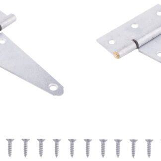 ProSource HTH-G04-C2PS T-Hinge, Galvanized Steel, Galvanized Brass Pin, Fixed Pin, 180 deg Range of Motion, 46 (Pair) lb