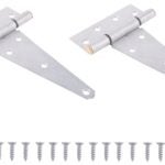 ProSource HTH-G06-C2PS T-Hinge, Galvanized Steel, Galvanized Brass Pin, Fixed Pin, 180 deg Range of Motion, 96 (Pair) lb