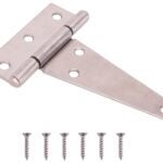 ProSource HTH-S04-C1PS T-Hinge, Stainless Steel, Brushed Stainless Steel, Fixed Pin, 180 deg Range of Motion