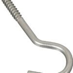 National Hardware 2153BC Series N220-822 Screw Hook, 3/8 in Opening, 4-7/8 in L, Stainless Steel, Zinc