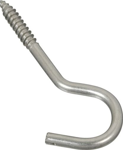 National Hardware 2153BC Series N220-822 Screw Hook, 3/8 in Opening, 4-7/8 in L, Stainless Steel, Zinc