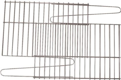 GrillPro 91250 Rock Grate, 25 in L, 1 to 14 in W, Steel, Porcelain Enamel-Coated