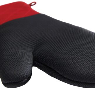 GrillPro 90963 Grill Mitts, 16 in, Neoprene, Black/Red