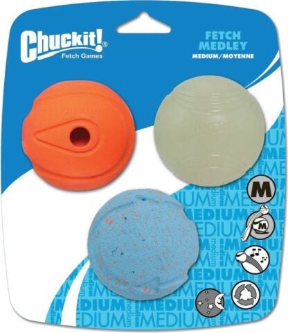 Chuckit! 0520520 Dog Toy, M, Natural Rubber, Multi-Color