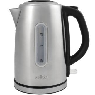 Salton JK1903 Cordless Electric Kettle, 1.7 L Capacity, 1500 W, Stainless Steel, On/Off Switch Control