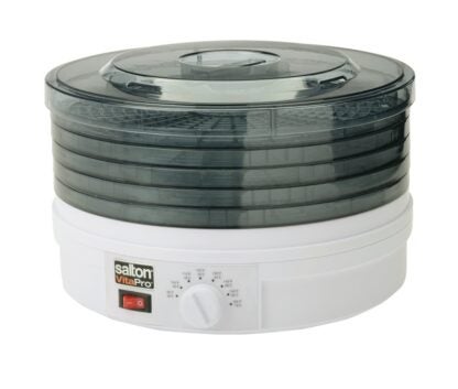 Salton DH1454 Food Dehydrator, 245 W, 5-Tray, Plastic, White