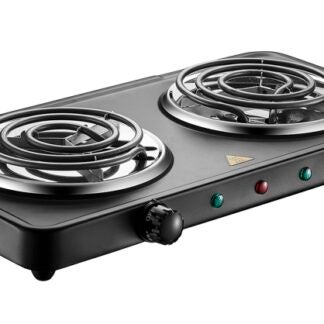 Salton HP1941 Portable Cooktop, 2-Cooking Element, Black