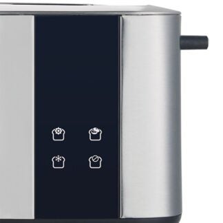 Salton ET2108 Digital Toaster, 1500 W, 4-Slice, Digital Control, Stainless Steel, Silver