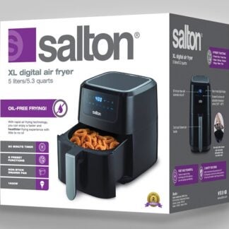 Salton AF2085 Air Fryer, 5 L Capacity, 1400 W, Digital Control, Black