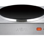 Salton HP1502 Portable Infrared Cooktop, 7.4 in Cooktop, Hot Plate Surface, 1200 W, Silver, 7-3/4 in OAW