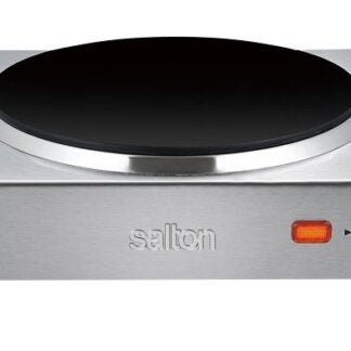 Salton HP1502 Portable Infrared Cooktop, 7.4 in Cooktop, Hot Plate Surface, 1200 W, Silver, 7-3/4 in OAW