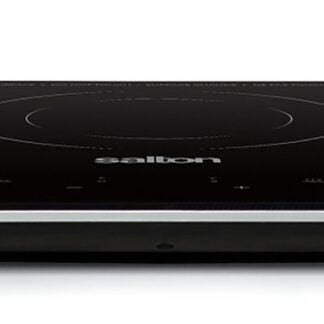 Salton ID2066 Slim Induction Cooktop, 14 in Cooktop, Hot Plate Surface, 1500 W, Black, 14.3 in OAW, 1-1/2 in OAH