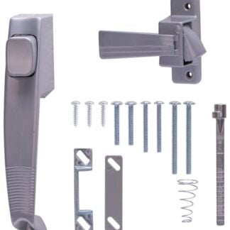 ProSource 47015-U-PS Pushbutton Latch, Zinc, Aluminum, 5/8 to 1-1/2 in Thick Door, 5/8 in Backset