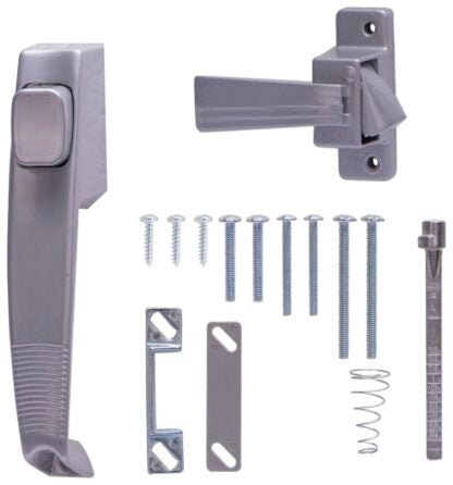 ProSource 47015-U-PS Pushbutton Latch, Zinc, Aluminum, 5/8 to 1-1/2 in Thick Door, 5/8 in Backset