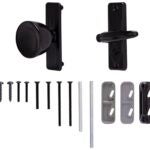 ProSource 47035-UK-PS Knob Latch, Zinc, Black, 5/8 to 1-1/2 in Thick Door, 1 in Backset