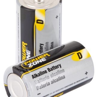 PowerZone LR20-2P-DB Battery, 1.5 V Battery, D Battery, Zinc, Manganese Dioxide, and Potassium Hydroxide Sells in Quantity of 8