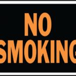 Hy-Ko Hy-Glo Series 3013 Identification Sign, Rectangular, NO SMOKING, Fluorescent Orange Legend, Black Background Sells in Quantity of 10