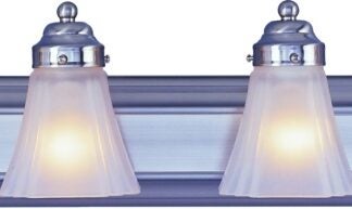 Boston Harbor RF-V-042-BN Vanity Light Fixture, 60 W, 4-Lamp, A19 or CFL Lamp, Steel Fixture, Brushed Nickel Fixture