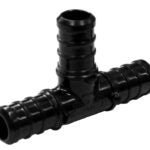 BOW 502005 Pipe Tee, 1/2 in, Plastic, Black Sells in Quantity of 25