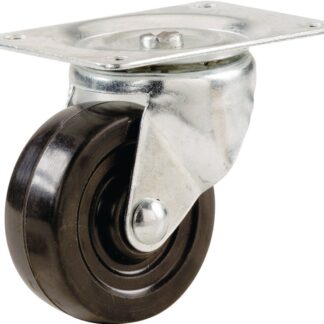 Shepherd Hardware 9489 Swivel Caster, 1-1/2 in Dia Wheel, 5/8 in W Wheel, Rubber Wheel, 40 lb