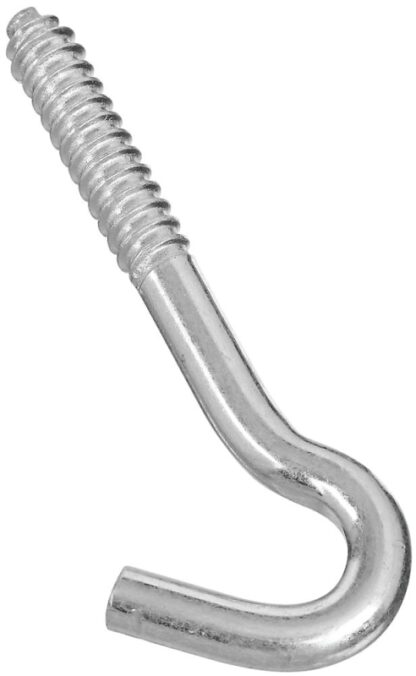 National Hardware 2154BC Series N220-830 Screw Hook, 3/8 in Opening, 4-1/2 in L, Steel, Zinc Sells in Quantity of 10