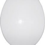 ProSource Q-328-WH Toilet Seat, Round, Polypropylene, White, Plastic Hinge