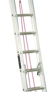 Louisville L-2324-20 Extension Ladder, 240 in H Reach, 200 lb, 1-1/2 in D Step, Aluminum