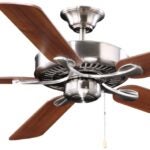 Boston Harbor YG314-ES-EN-BN Ceiling Fan, 5-Blade, Dark Walnut Blade, 52 in Sweep, MDF Blade, 3-Speed