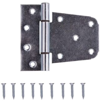 ProSource LR-181-PS Gate Hinge, Steel, Zinc, Fixed Pin, 180 deg Range of Motion, 46 (Pair) lb